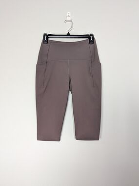 Spyder, Active Sport Cropped Leggings, Gray, Pockets, Medium